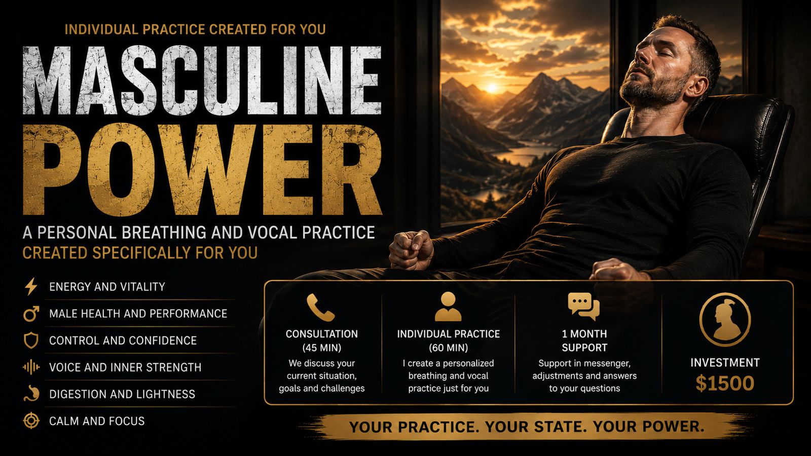 Masculine Power — breathwork practice for men
